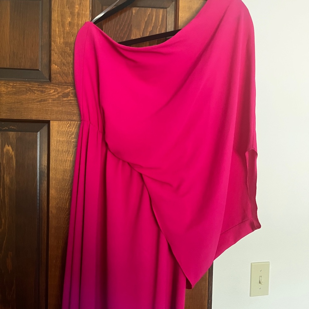Elegant Pink Draped Dress
